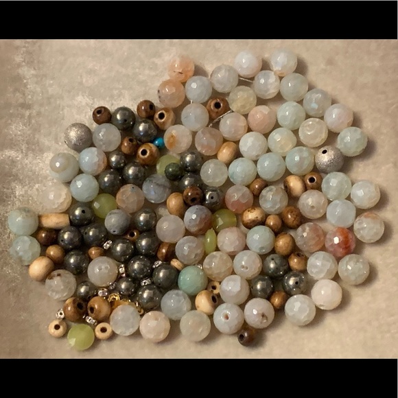 Lot of Amazonite Faceted Beads & Other Stones - Picture 1 of 10
